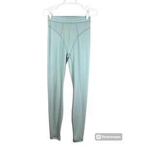 Fabletics Teal Long John’s Thermal Waffle Knit Leggings Underpants Size Small